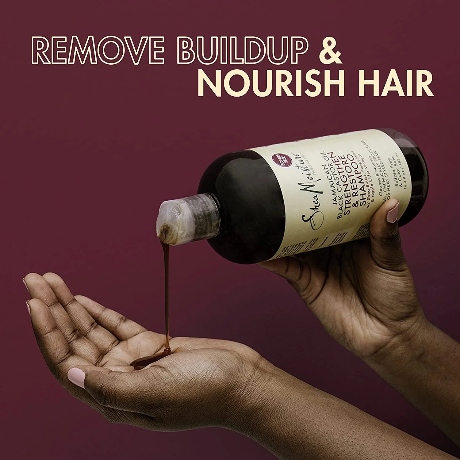 Shea Moisture Jamaican Black Castor Oil Clarifying Shampoo and Conditioner Set - Strengthening and Restorative Sulfate-Free Formula with Shea Butter, Apple Cider Vinegar, and Peppermint Oil (2-Piece Set)