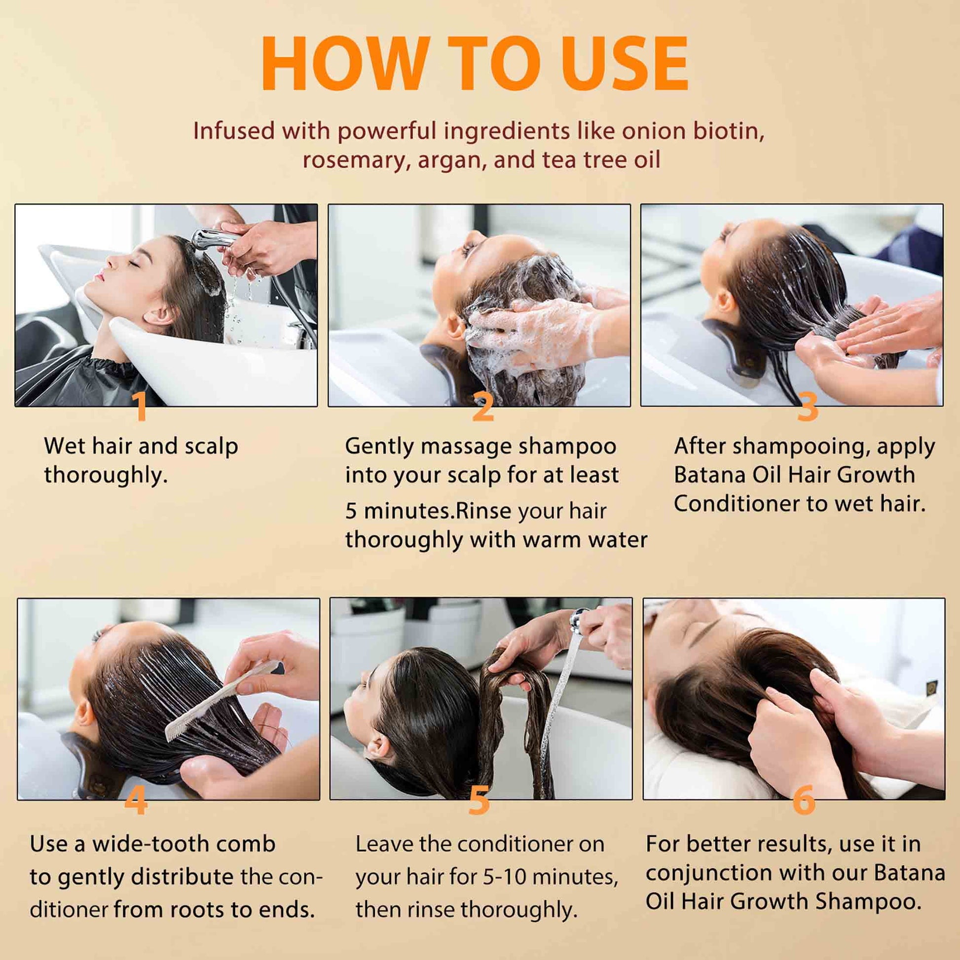 Batana Oil Shampoo and Conditioner Set, Pure Natural, Deep Cleansing Scalp, for Curly Hair & Straight Hair