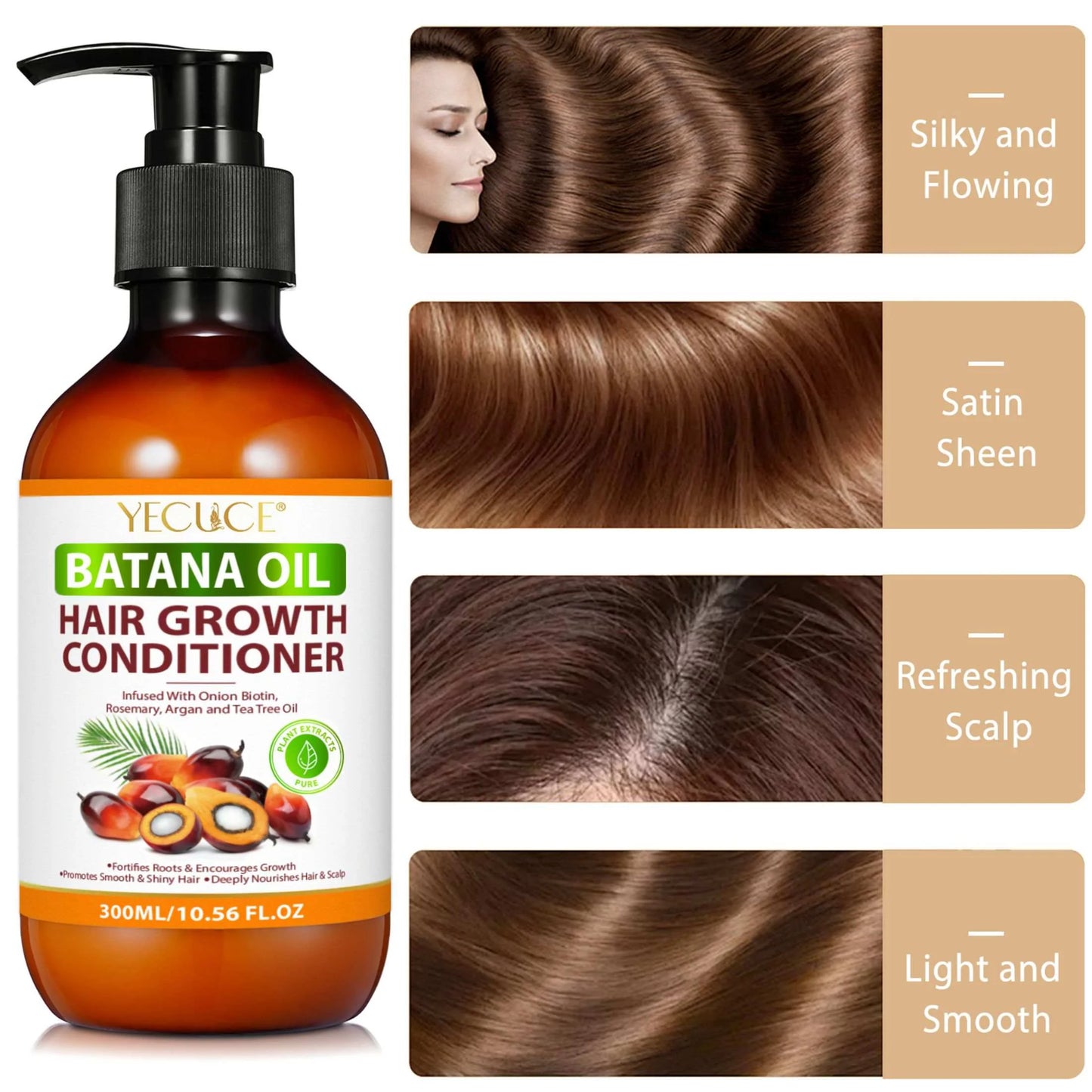 Batana Oil Daily Conditioner for Men and Women, 300ml - Suitable for Curly and Straight Hair