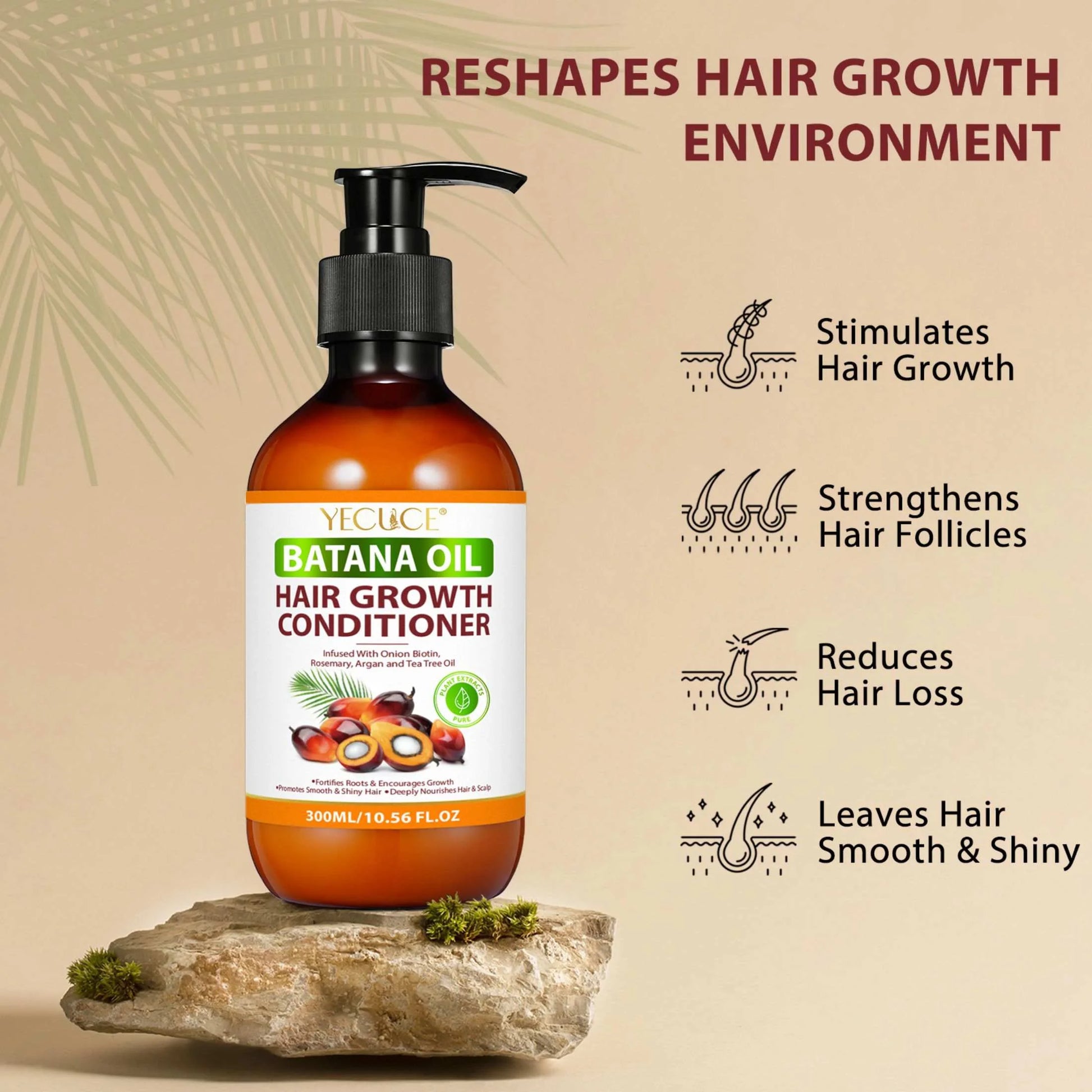 Batana Oil Daily Conditioner for Men and Women, 300ml - Suitable for Curly and Straight Hair