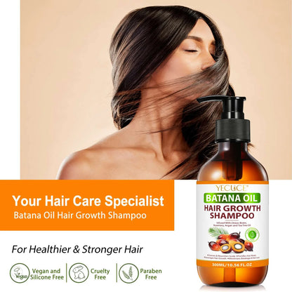 Batana Oil Shampoo - Pure Natural Formula for Deep Cleansing Scalp and Reduced Hair Breakage, 300ml