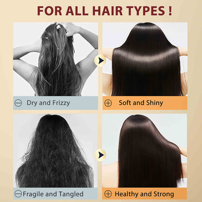 Batana Oil Shampoo and Conditioner Set, Pure Natural, Deep Cleansing Scalp, for Curly Hair & Straight Hair